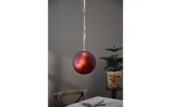 Star Trading Bliss Batteridriven Glaskula 20cm Röd* Batteri Julpynt Inomhus