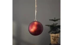 Star Trading Bliss Batteridriven Glaskula 20cm Röd* Batteri Julpynt Inomhus