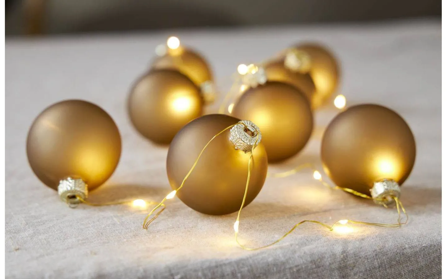 Batteri Julpynt Inomhus|Batterislingor Inomhus<Star Trading Bliss Batteridriven Ljusslinga 160cm Guld