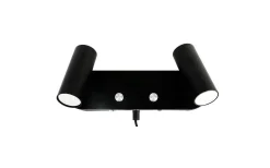 Oriva Blizz Vägglampa 2xGU10 Mini 26cm Svart* Sovrum|Läslampor