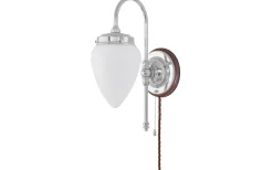 Blomberg - Förnicklad / Brytare / Brunt fäste