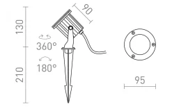 Bluestar Spotlight Markbelysning GU10 Antracit IP65