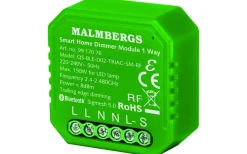 Malmbergs Bluetooth Smart Dosdimmer, inklusive RFstöd, 150W LED* Malmbergs Smart Home
