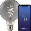 Nordlux Bluetooth Smart LED E27 Glob 95mm Rök 1800K 100lm 4,7W* Heavy Smoke E27