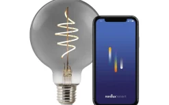 Nordlux Bluetooth Smart LED E27 Glob 95mm Rök 1800K 100lm 4,7W* Heavy Smoke E27
