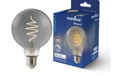 Nordlux Bluetooth Smart LED E27 Glob 95mm Rök 1800K 100lm 4,7W* Heavy Smoke E27