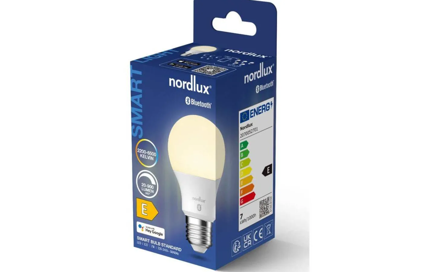 Nordlux Bluetooth Smart LED E27 Normal 2200-6500K 900lm 7W(66W)* Nordlux Smart Light