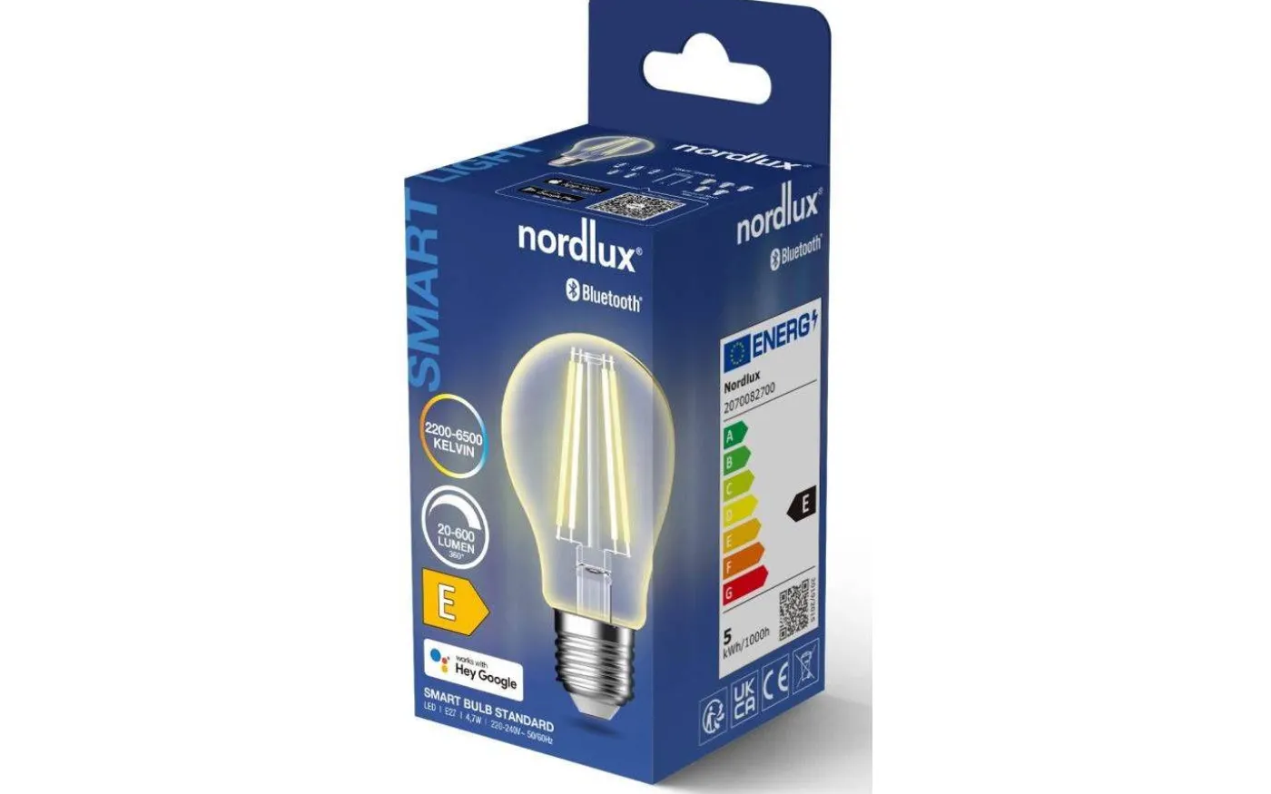 Bluetooth Smart LED E27 Normal 2200-6500K 600lm 4,7W(48W)