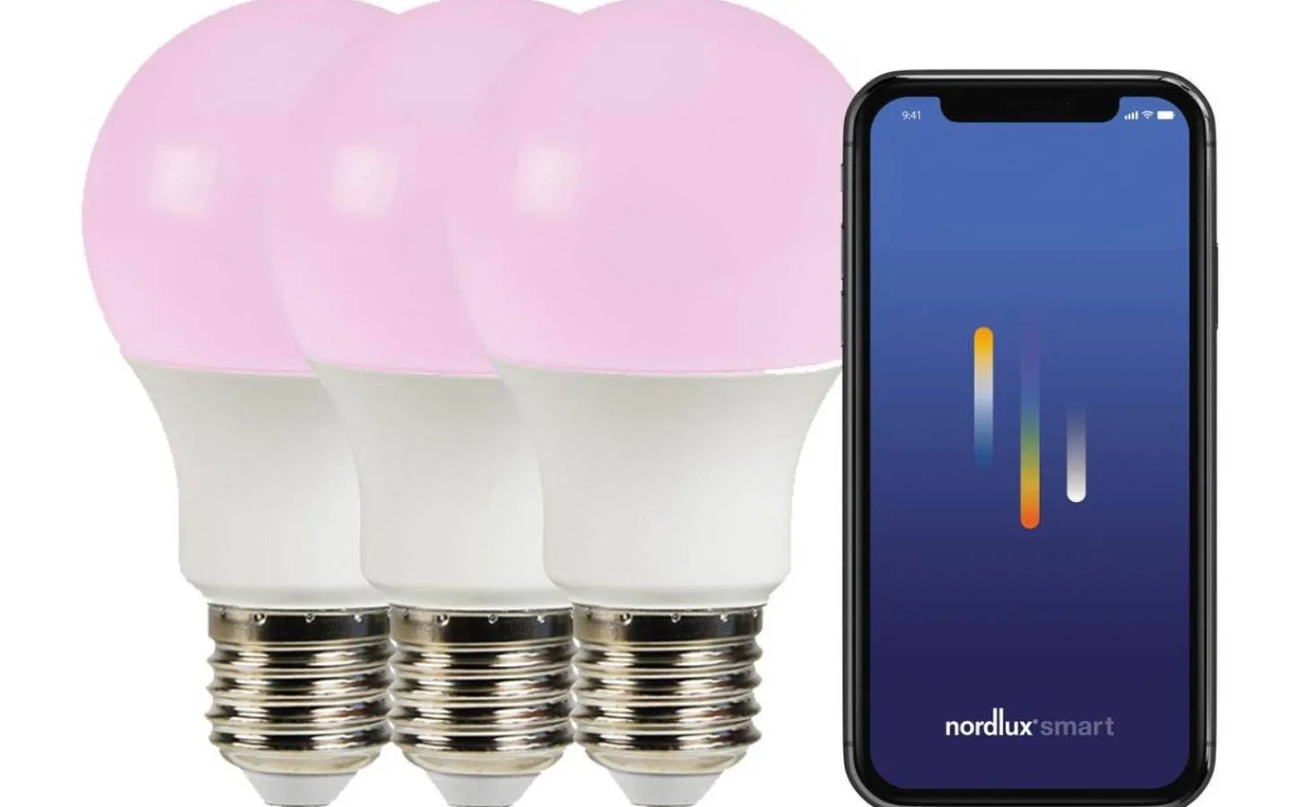 Nordlux Smart Light|Opal E27<Nordlux Bluetooth Smart LED E27 Normal Opal CCT+RGB 806lm 7W(60W) 3-Pack