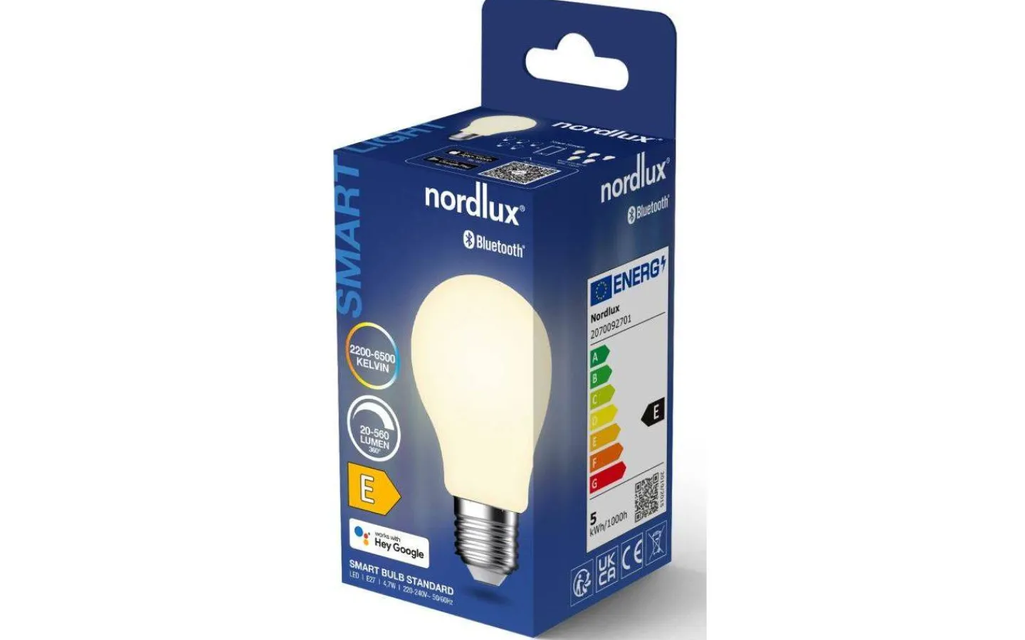 Nordlux Smart Light<Nordlux Bluetooth Smart LED E27 Normal 2200-6500K 560lm 4,7W(45W)