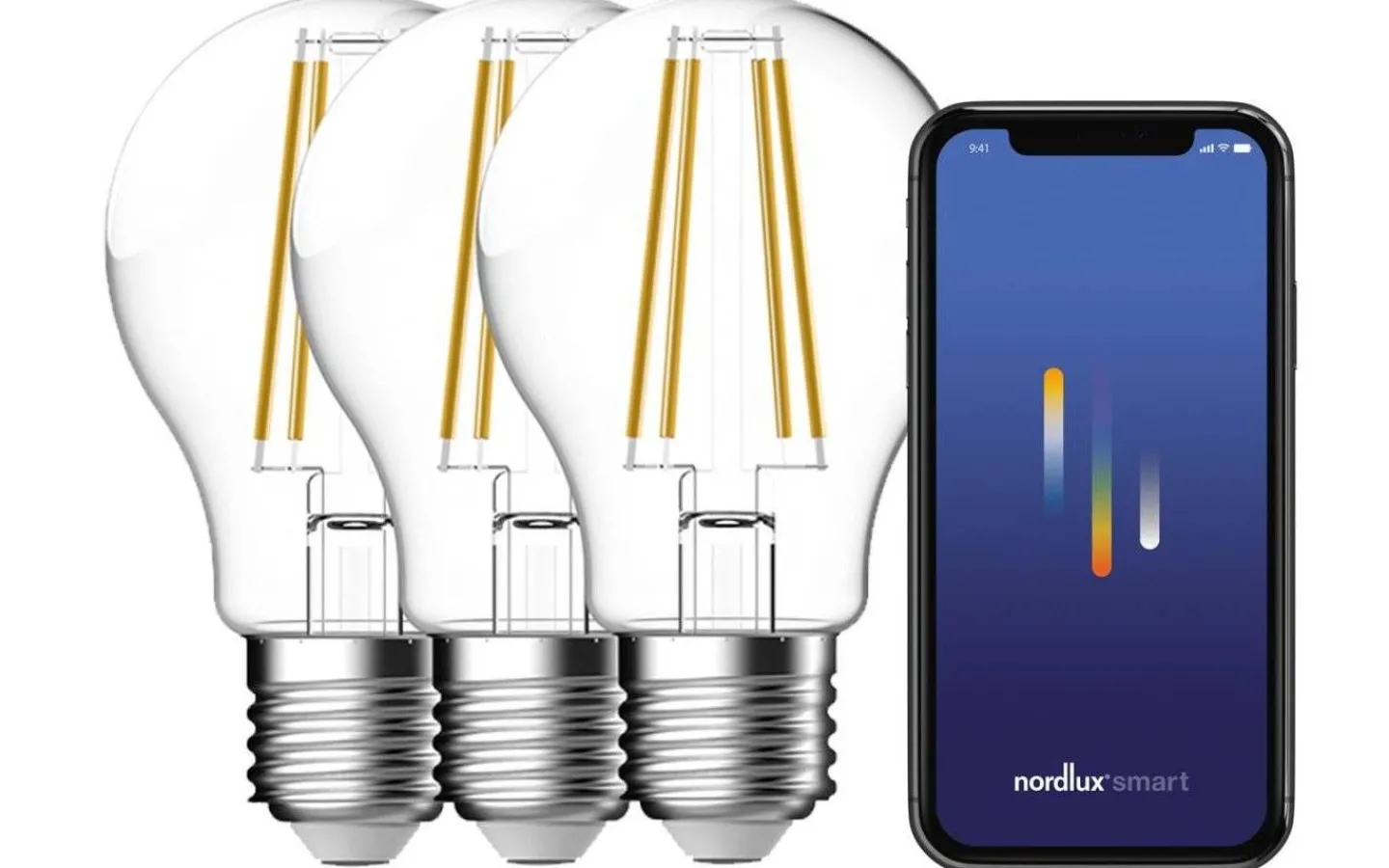 Nordlux Smart Light<Nordlux Bluetooth Smart LED E27 Normal 2200-6500K 600lm 4,7W(48W) 3-Pack