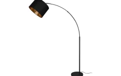 Reality Bolivia Golvlampa E27 matt svart/guld* Golvlampor|Golvläslampor