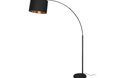 Reality Bolivia Golvlampa E27 matt svart/guld* Golvlampor|Golvläslampor