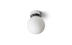 Rendl Bolly Plafond 17cm Opal/Krom IP44* Badrumslampor Tak|Plafonder