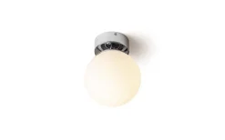 Rendl Bolly Plafond 17cm Opal/Krom IP44* Badrumslampor Tak|Plafonder