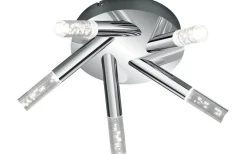 Badrumslampor Tak<Trio Lighting Bolsa H2O Plafond LED rund krom/bubbelglas IP44