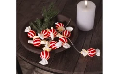 Star Trading Bonbon Batteridriven Ljusslinga 1,35m Röd* Batteri Julpynt Inomhus