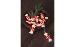 Star Trading Bonbon Batteridriven Ljusslinga 1,35m Röd* Batteri Julpynt Inomhus