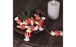 Star Trading Bonbon Batteridriven Ljusslinga 1,35m Röd* Batteri Julpynt Inomhus