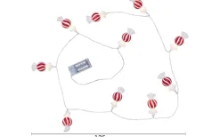 Star Trading Bonbon Batteridriven Ljusslinga 1,35m Röd* Batteri Julpynt Inomhus