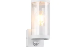 Vägglampor Utomhus<Reality Bonito Vägglampa E27 mattvit rörelsesensor IP44