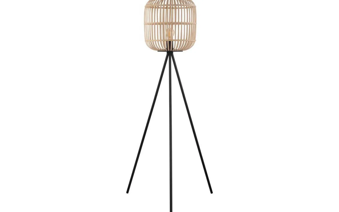 Eglo Bordesley Golvlampa 139cm Svart/Natur* Golvlampor