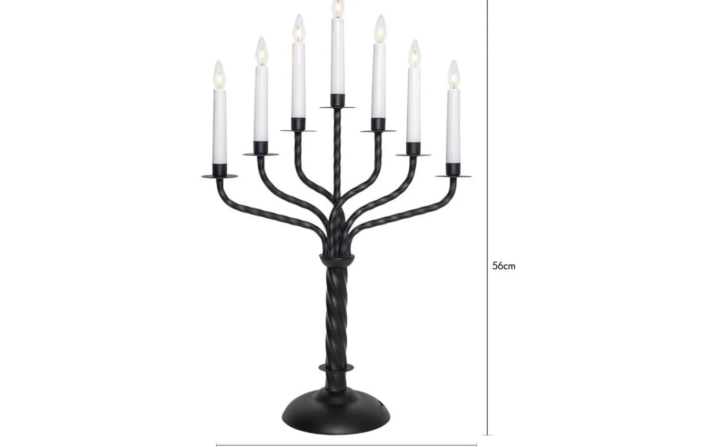 Star Trading Bore Adventsljusstake LED 56cm Svart* Adventsljusstakar 31-60 Cm
