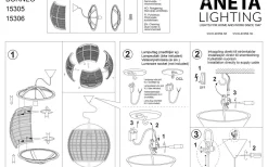 Aneta Borneo Taklampa 50cm Natur* Stora Taklampor Ø50-69 Cm