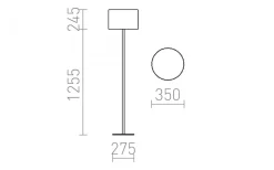 Golvlampor Utomhus<Rendl Bosanna Golvlampa Antrasitgrå 150cm 230V E27 25W IP65