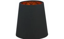 Enfärgade Runda Lampskärmar<Oriva Bosse Lampskärm Ø17cm Bomull Svart/Guld