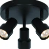 Runda Takspotlights|Takspot Med 3 Lampor<Nordlux Boston Takspotlight 20cm Svart