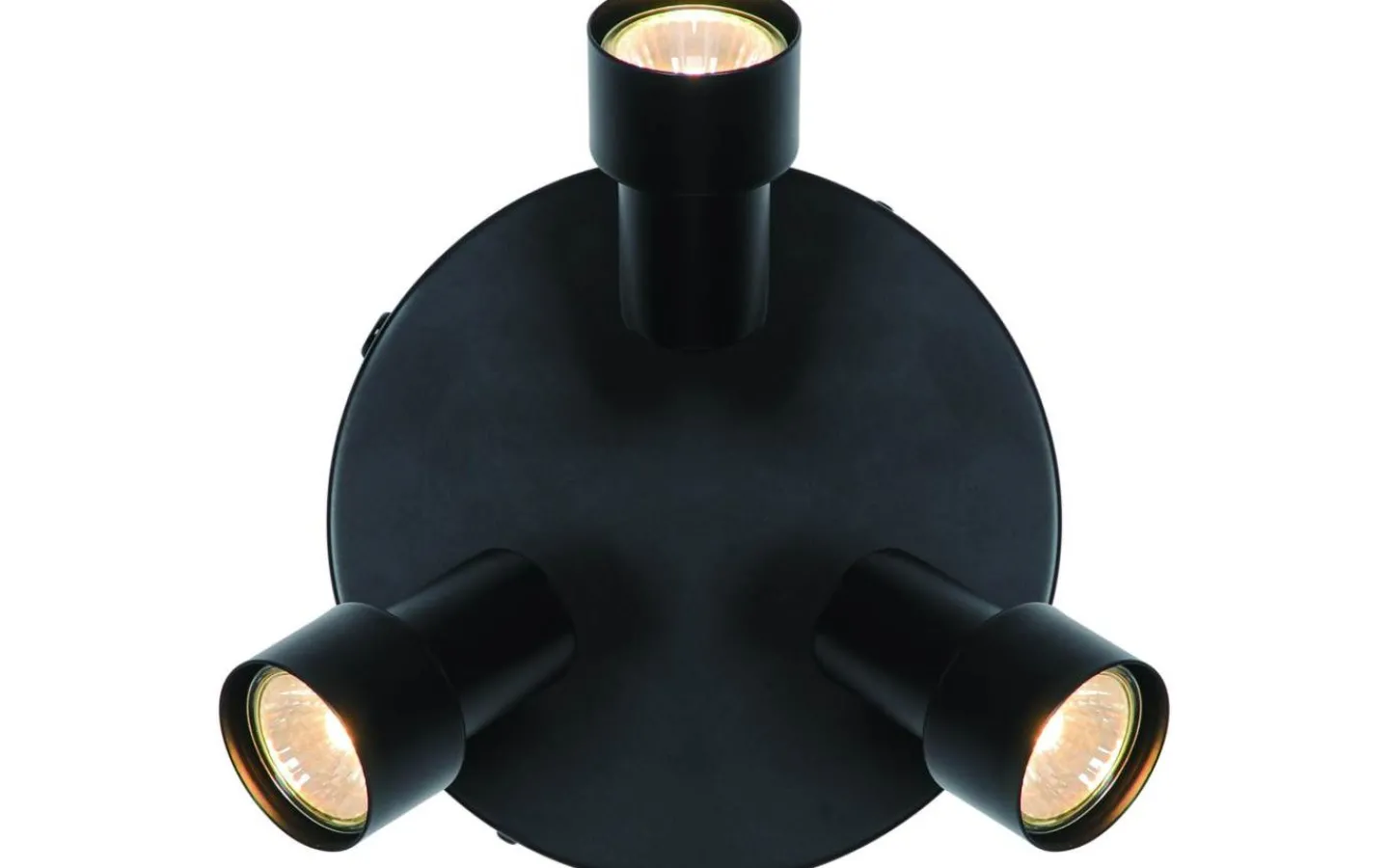 Runda Takspotlights|Takspot Med 3 Lampor<Nordlux Boston Takspotlight 20cm Svart