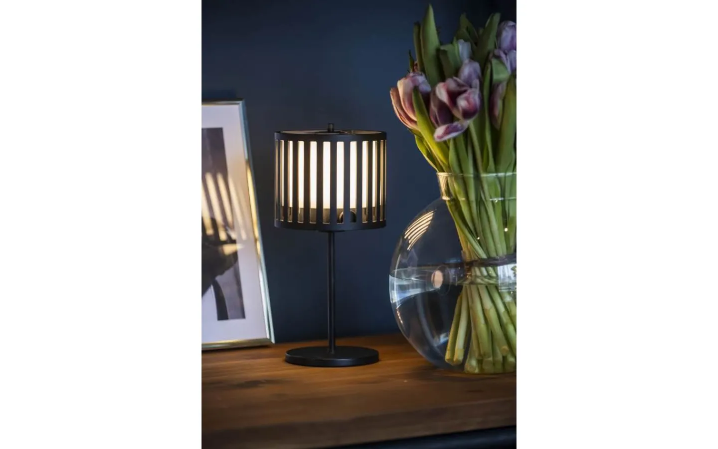 Konstsmide Bottle Uppladdningsbar Bordslampa LED 28cm Svart IP54* Uppladdningsbara Lampor Utomhus|Uppladdningsbara Lampor Utomhus