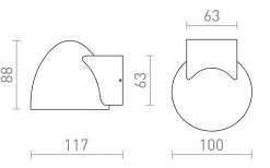 Rendl Bourdon Vägglampa Antracit IP54* Upp Eller Nedljus Lampor
