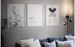 Aneta Bow Golvlampa 152cm 3L Svart* Vardagsrum|Golvlampor