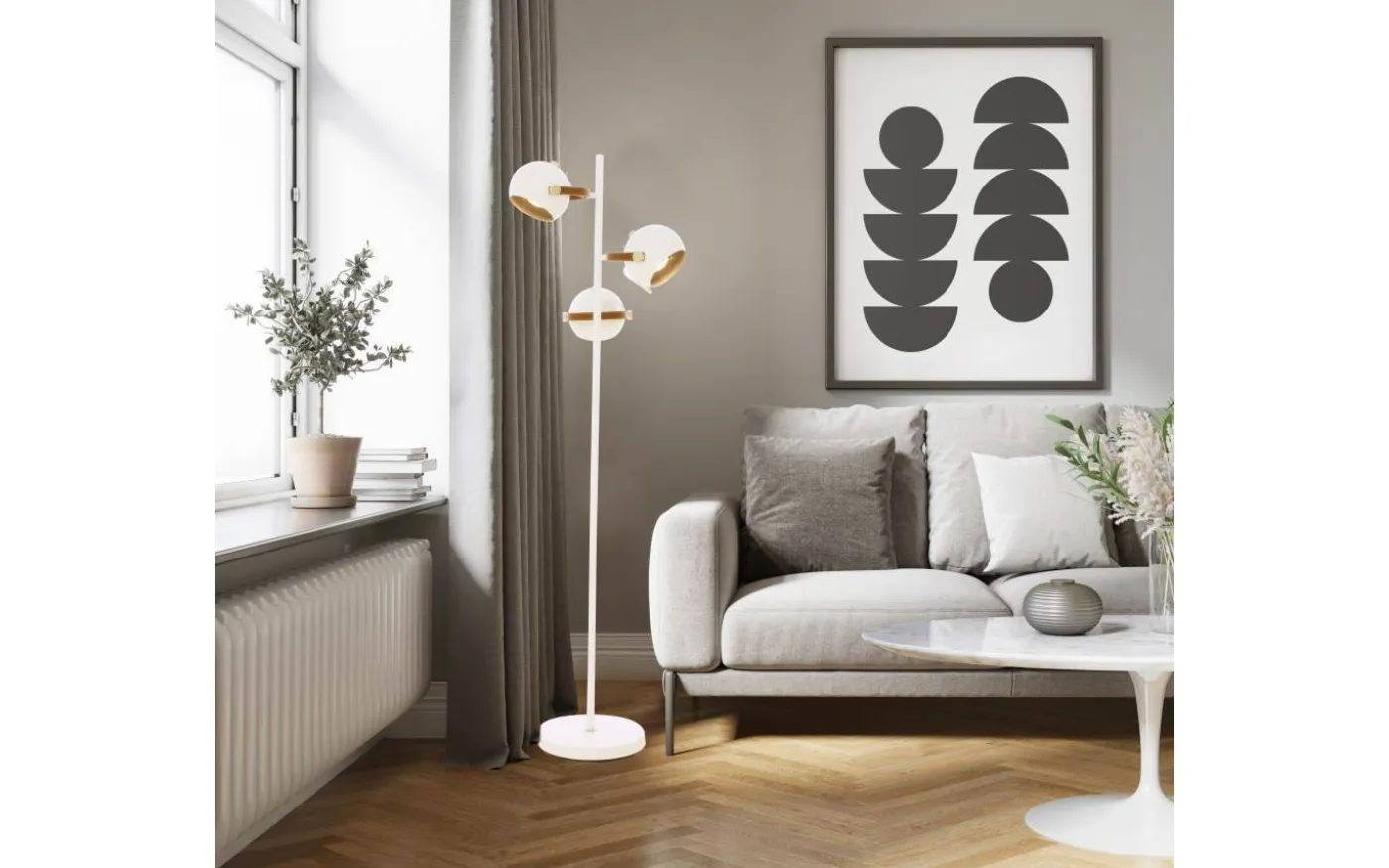 Bow Golvlampa 152cm 3L Vit