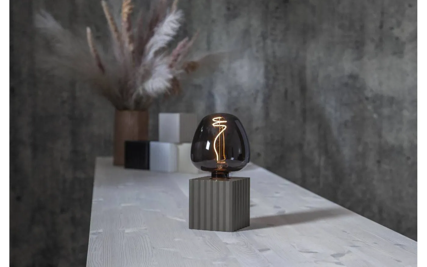 Box Bordslampa 10cm Brun