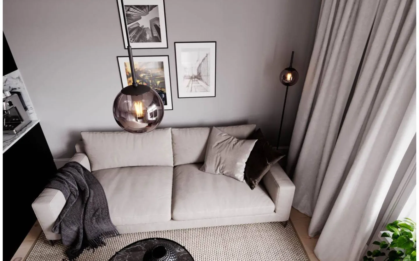 By Rydens Boyle Golvlampa 164cm Rökgrå* Golvlampor