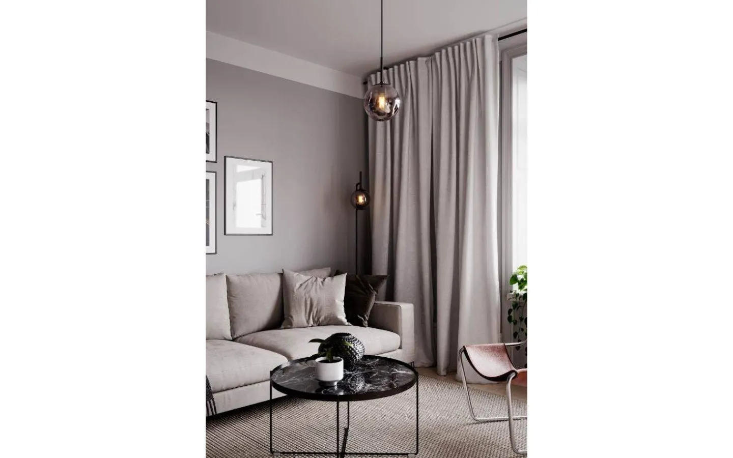 By Rydens Boyle Golvlampa 164cm Rökgrå* Golvlampor