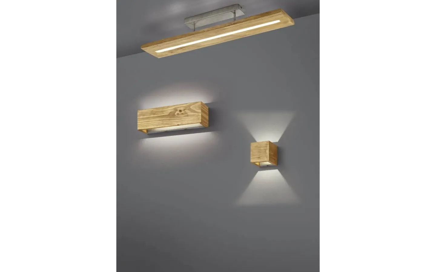 Trio Lighting Brad Vägglampa LED 37cm trä* Lampetter
