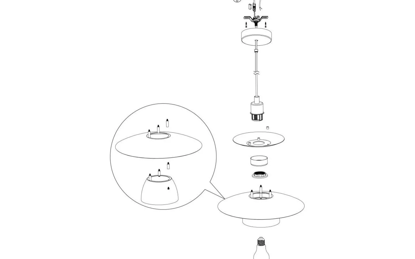 Eglo Brenda Taklampa 32cm Vit* Kök & Matplats