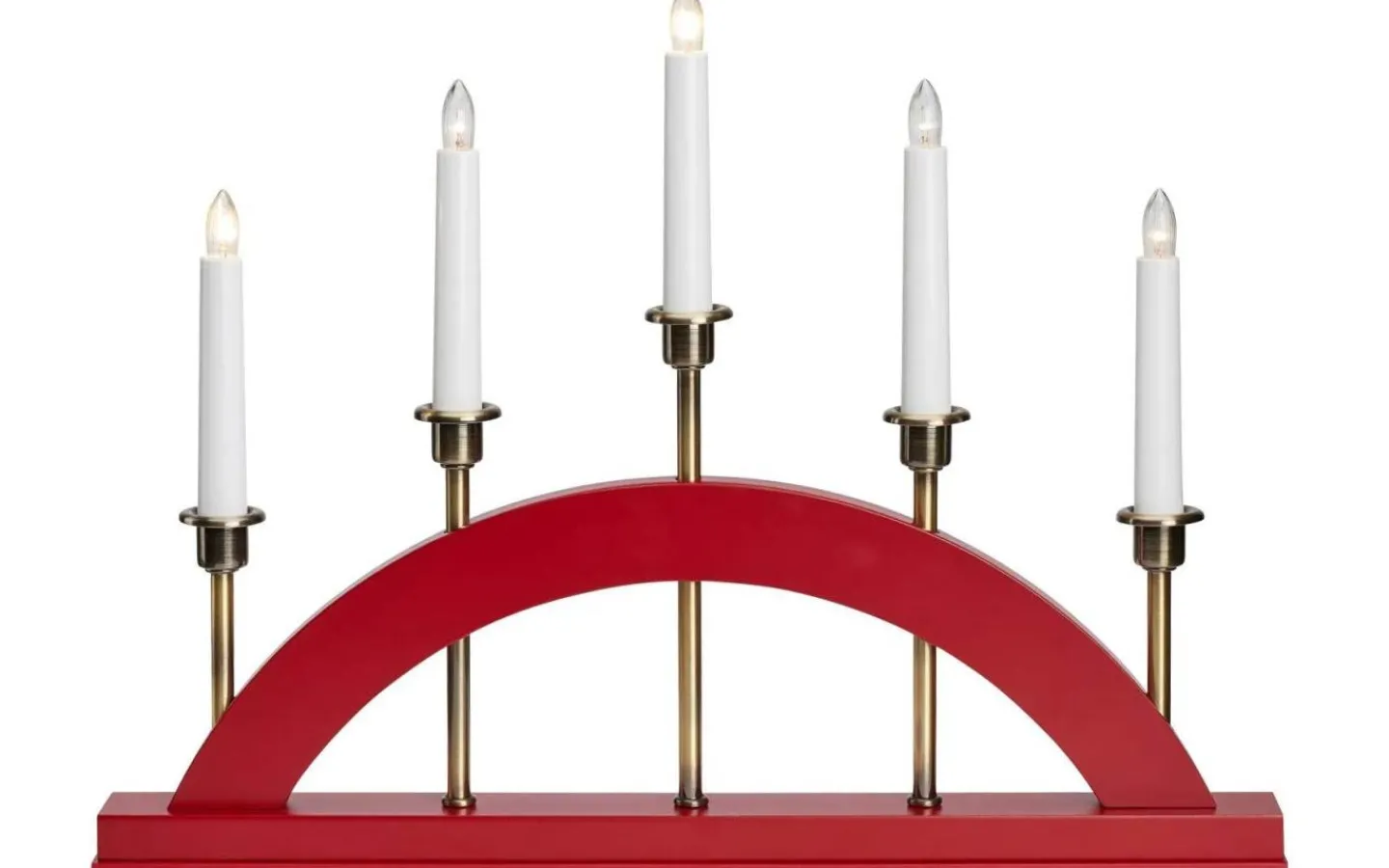 Markslojd Bridge Adventsljusstake 36cm 5L Röd/Antik* Visa Alla Adventsljusstakar|Adventsljusstakar 31-60 Cm