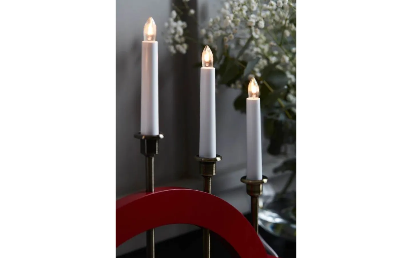 Markslojd Bridge Adventsljusstake 36cm 5L Röd/Antik* Visa Alla Adventsljusstakar|Adventsljusstakar 31-60 Cm