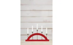 Markslojd Bridge Adventsljusstake 36cm 5L Röd/Antik* Visa Alla Adventsljusstakar|Adventsljusstakar 31-60 Cm