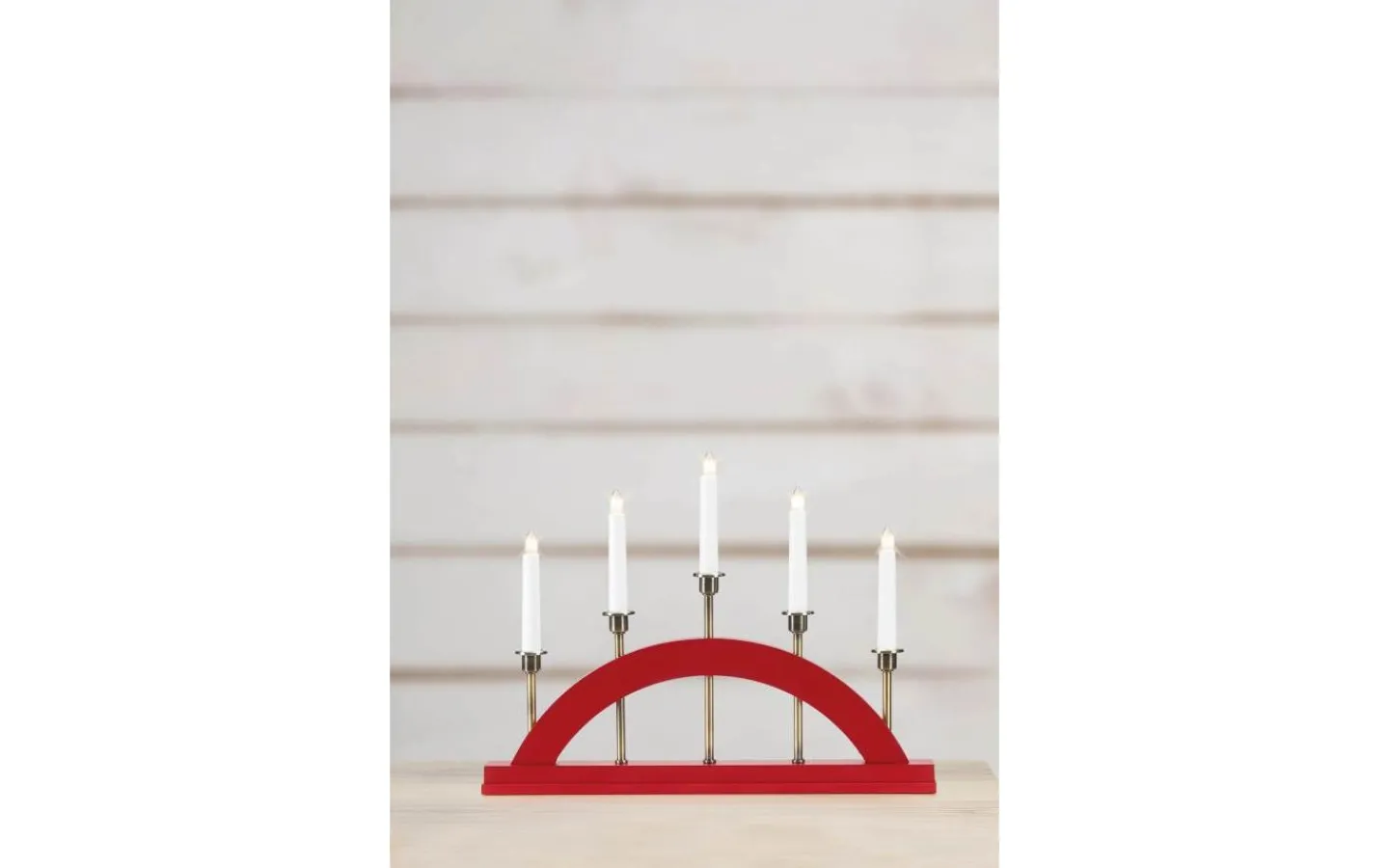 Markslojd Bridge Adventsljusstake 36cm 5L Röd/Antik* Visa Alla Adventsljusstakar|Adventsljusstakar 31-60 Cm