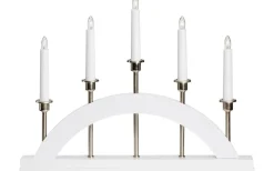 Visa Alla Adventsljusstakar|Adventsljusstakar 31-60 Cm<Markslojd Bridge Adventsljusstake 36cm 5L Vit/Stål