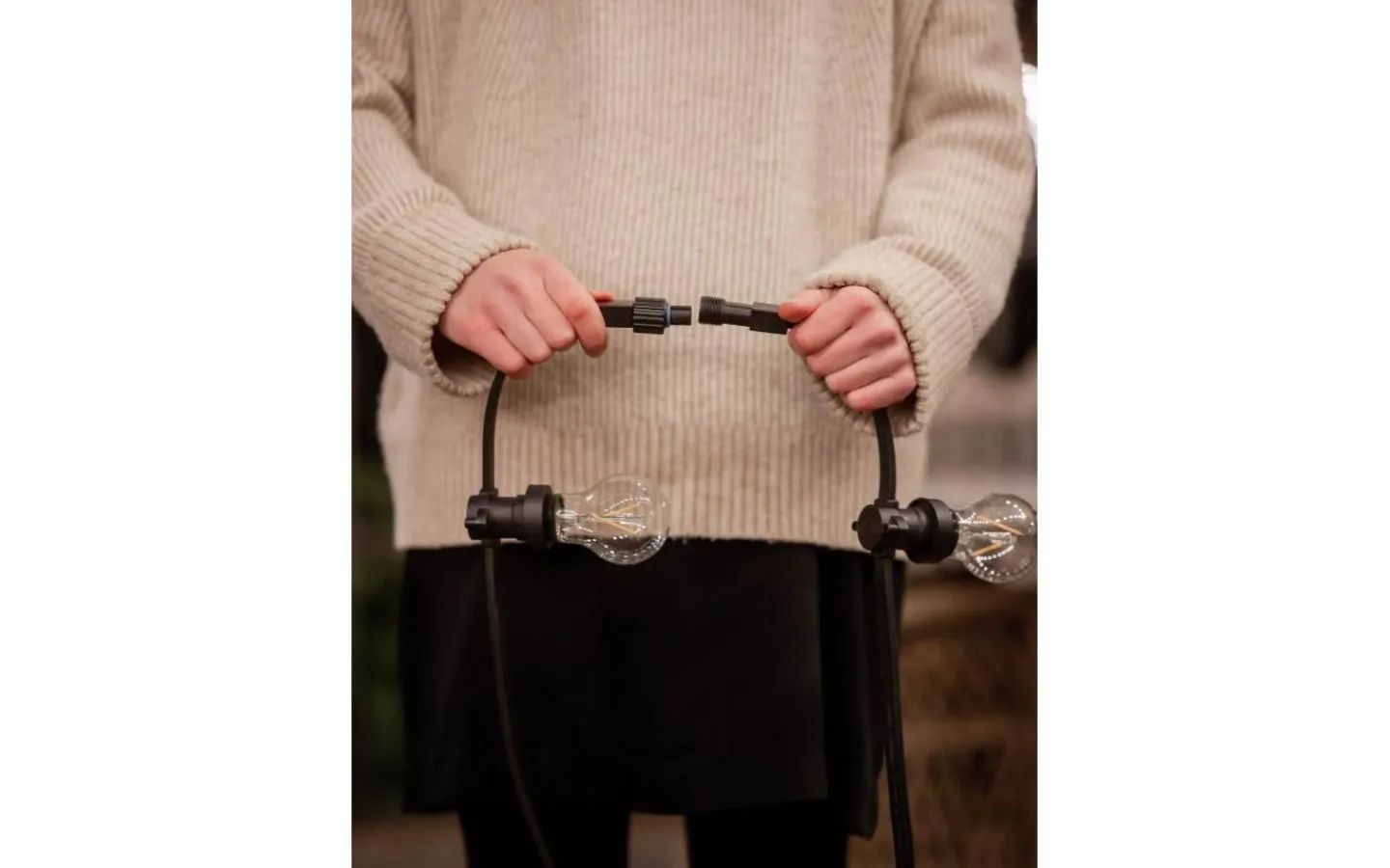 PR Home Bright Light Ljusslinga ADD-ON 4,9m utan ljuskällor Svart IP44* Partyslingor Utomhus 230V|Partyslingor Utomhus 230V