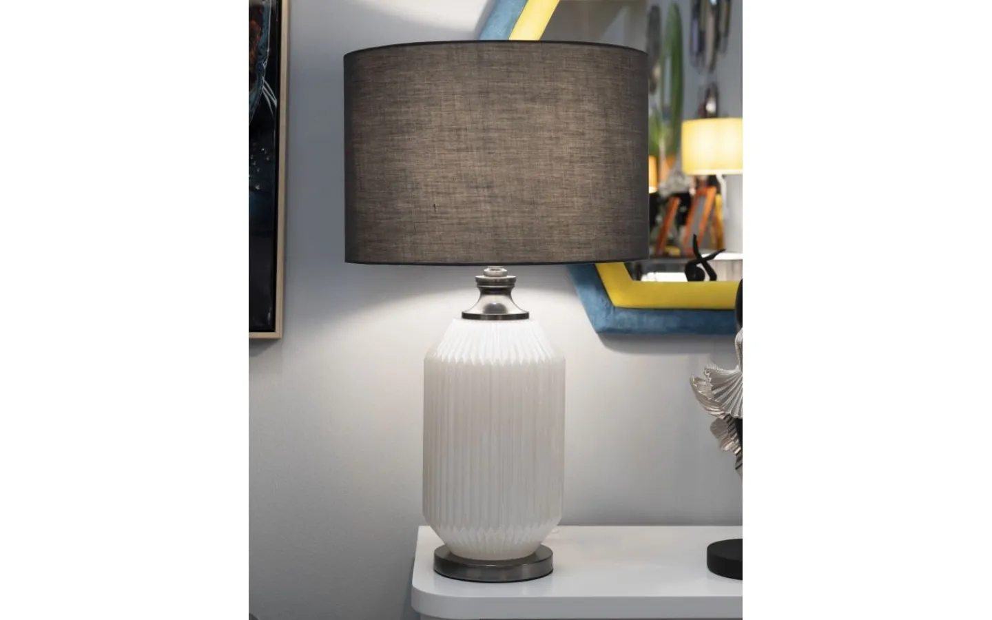 Mauro Ferretti Brighty Bordslampa 65cm Vit/Grå* Bordslampor