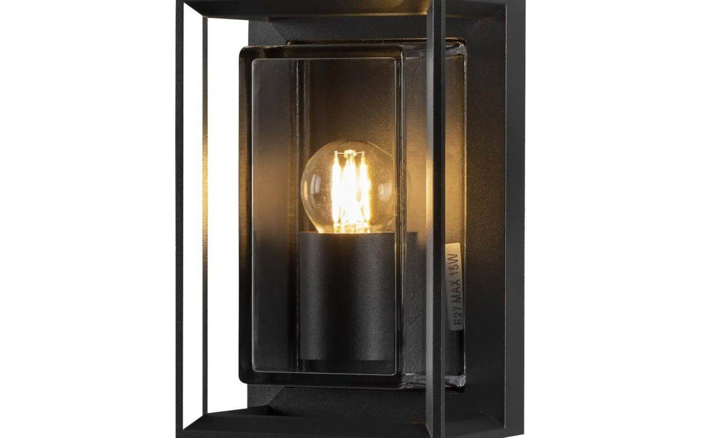 Brindisi Vägglykta 20cm Svart IP54