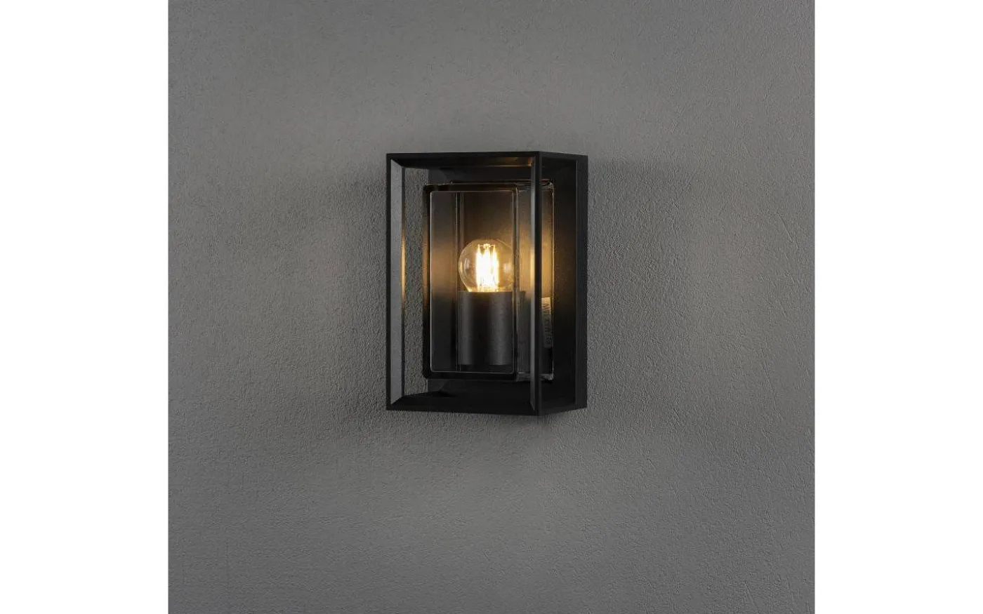 Brindisi Vägglykta 20cm Svart IP54